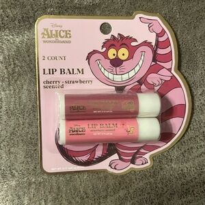 NIP Disney Alice in Wonderland 2 pack Lip Balm Set